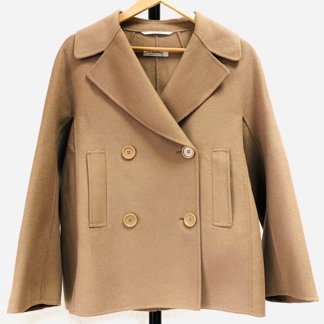 美品✨️サイズ44 マックスマーラ クチートアマーノピーコート キャメルカラー