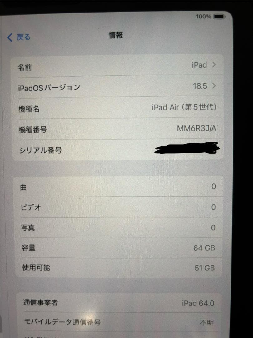 【merpari3】iPad Air（第五世代）Wi-Fi+Cellula