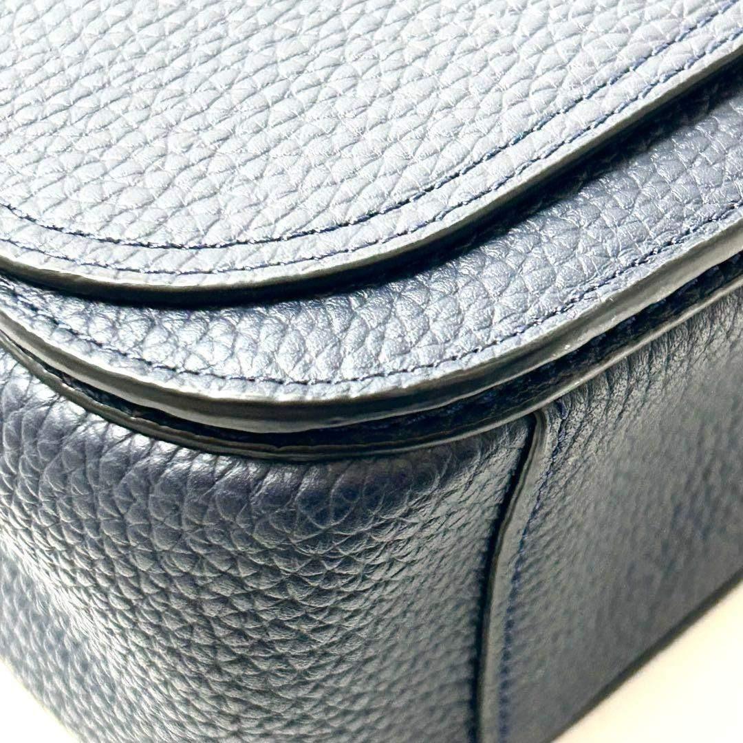 美品　コーチ　ゴッサム　レザー　クロスボディバッグ　C0241 シボ革　ネイビー