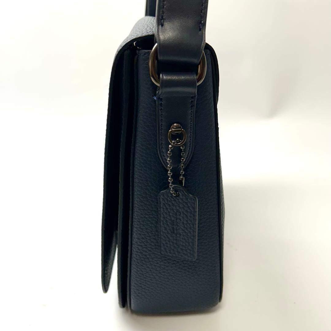 美品　コーチ　ゴッサム　レザー　クロスボディバッグ　C0241 シボ革　ネイビー