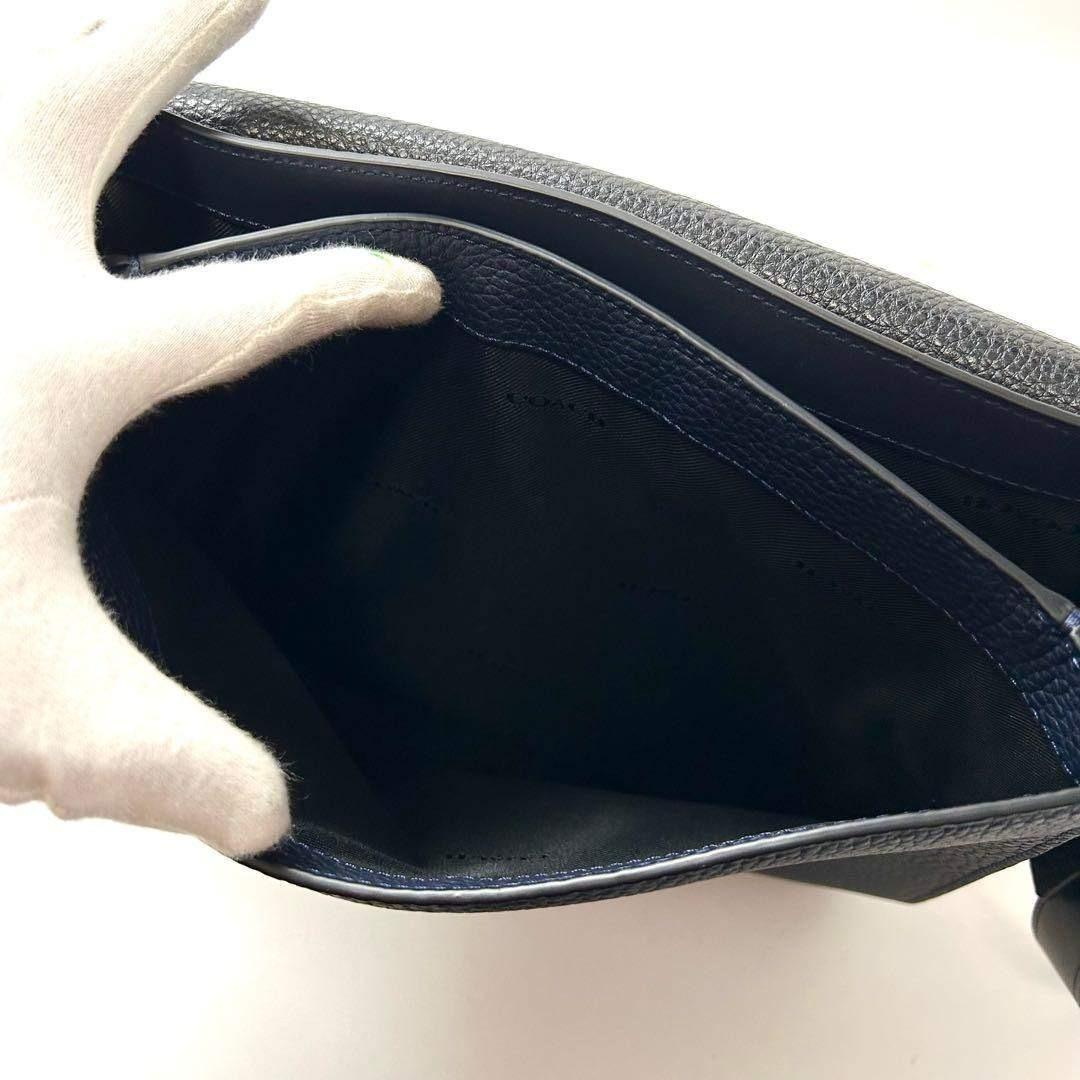 美品　コーチ　ゴッサム　レザー　クロスボディバッグ　C0241 シボ革　ネイビー