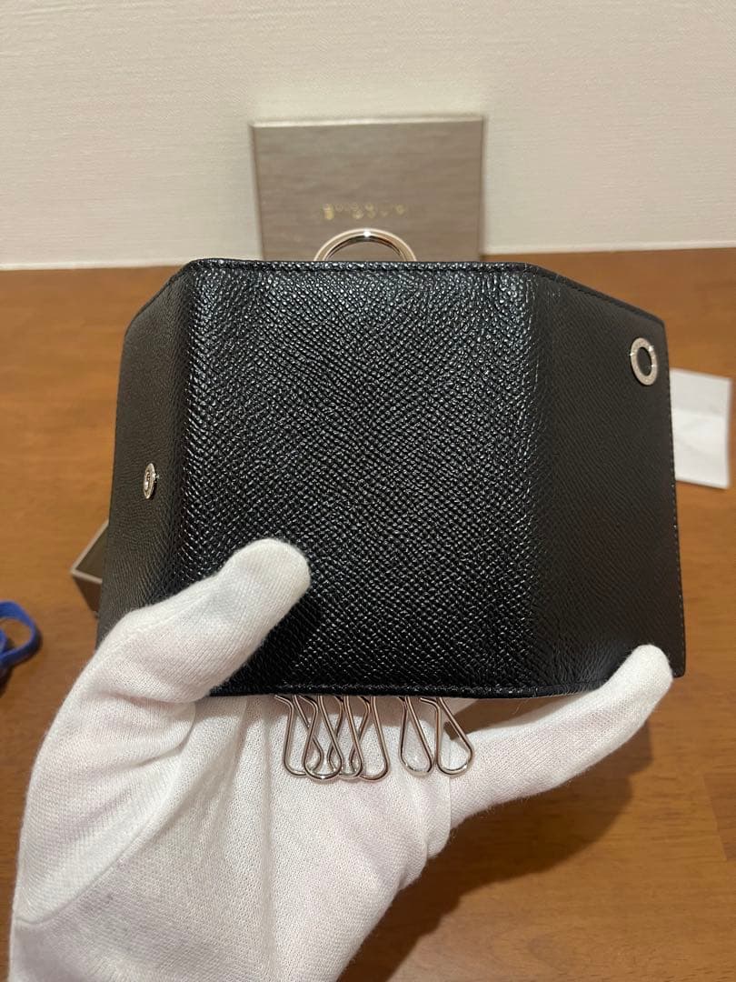 新品　ブルガリ 革 6本 グレインレザー スモールキーホルダー
