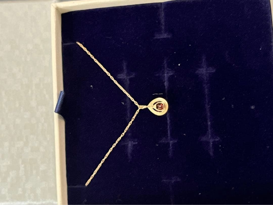 ツツミ　ジュエリー　ガーネット　k10 イエローゴールド　40cm 未使用
