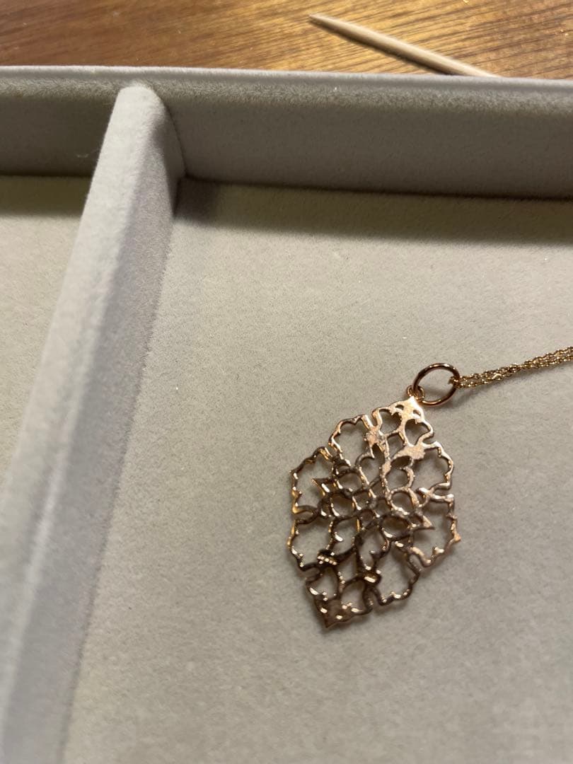 値下げ【agete】K10 ジャスミンチャーム※ageteチェーン付き