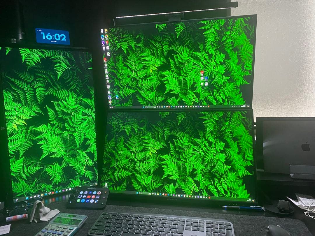 27インチモニター３台+モニターアーム２台セット