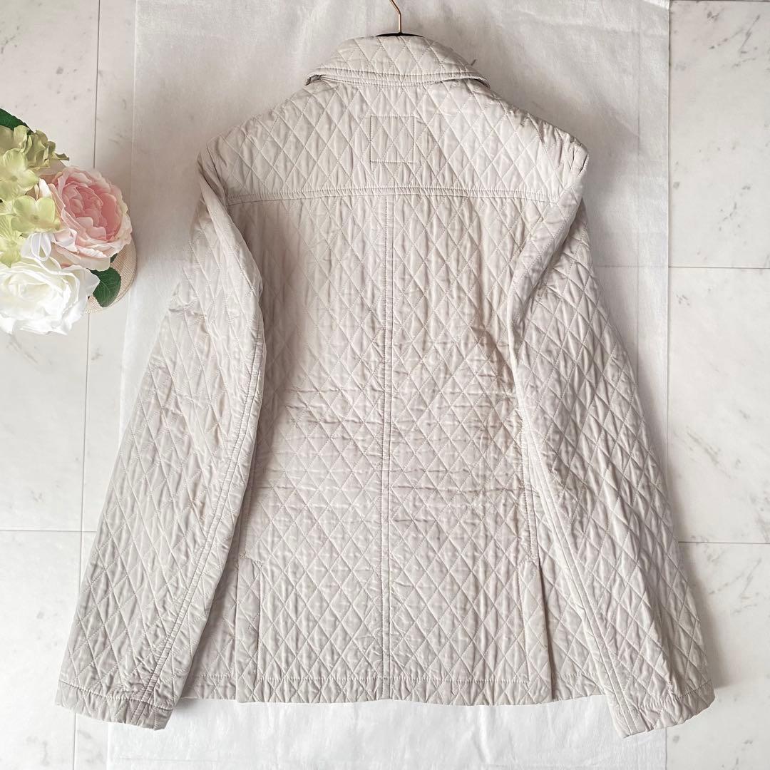極美品◆春まで活躍♪MaxMara キルティングコート ジャケット ベージュ42