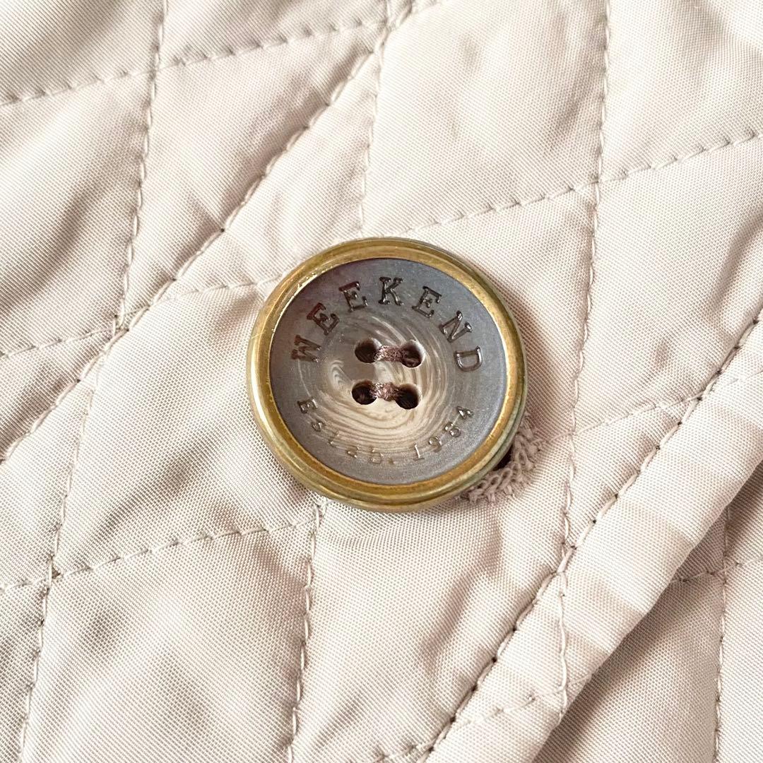 極美品◆春まで活躍♪MaxMara キルティングコート ジャケット ベージュ42