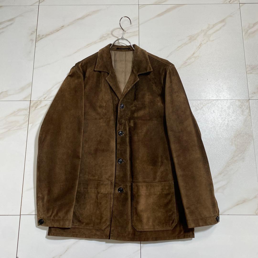 希少♡A.A.R ヨウジヤマモト レザースエードカバーオールコート キルティング