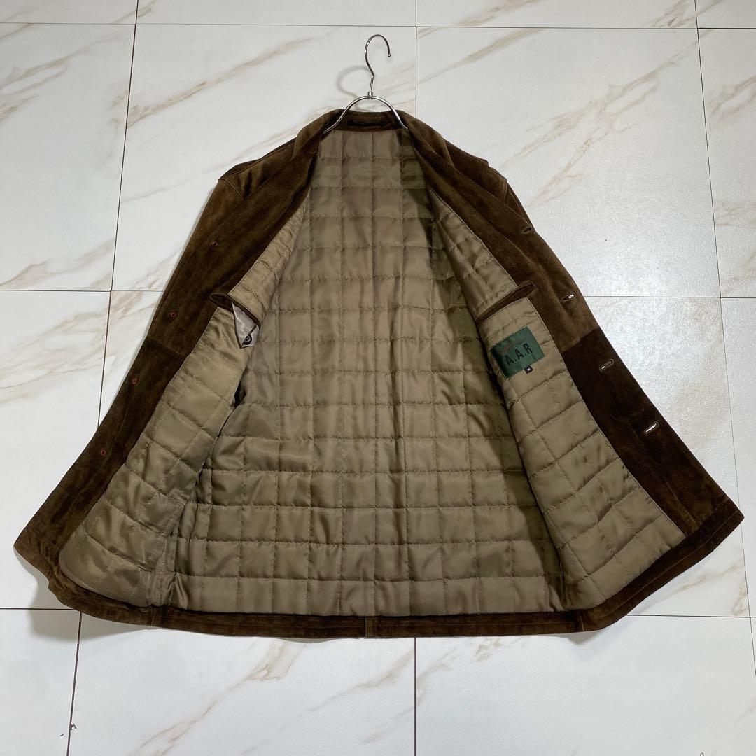 希少♡A.A.R ヨウジヤマモト レザースエードカバーオールコート キルティング