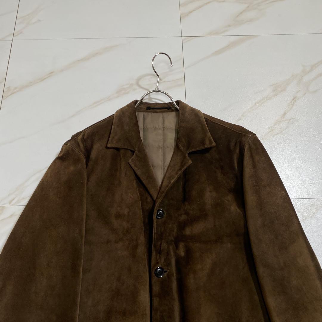 希少♡A.A.R ヨウジヤマモト レザースエードカバーオールコート キルティング