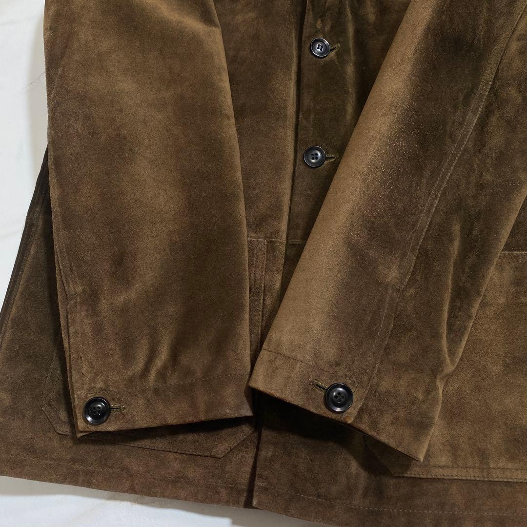 希少♡A.A.R ヨウジヤマモト レザースエードカバーオールコート キルティング