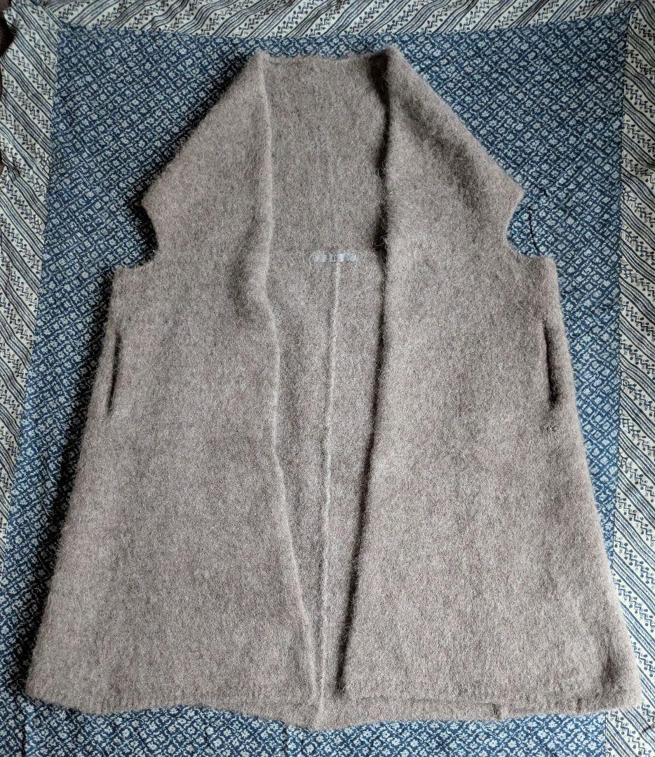 45R ウールアルパカ縮絨 ニットベスト