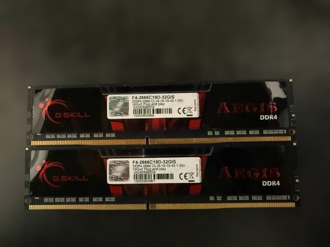 メモリー G.SKILL Aegis DDR4 32GB (2x16GB)