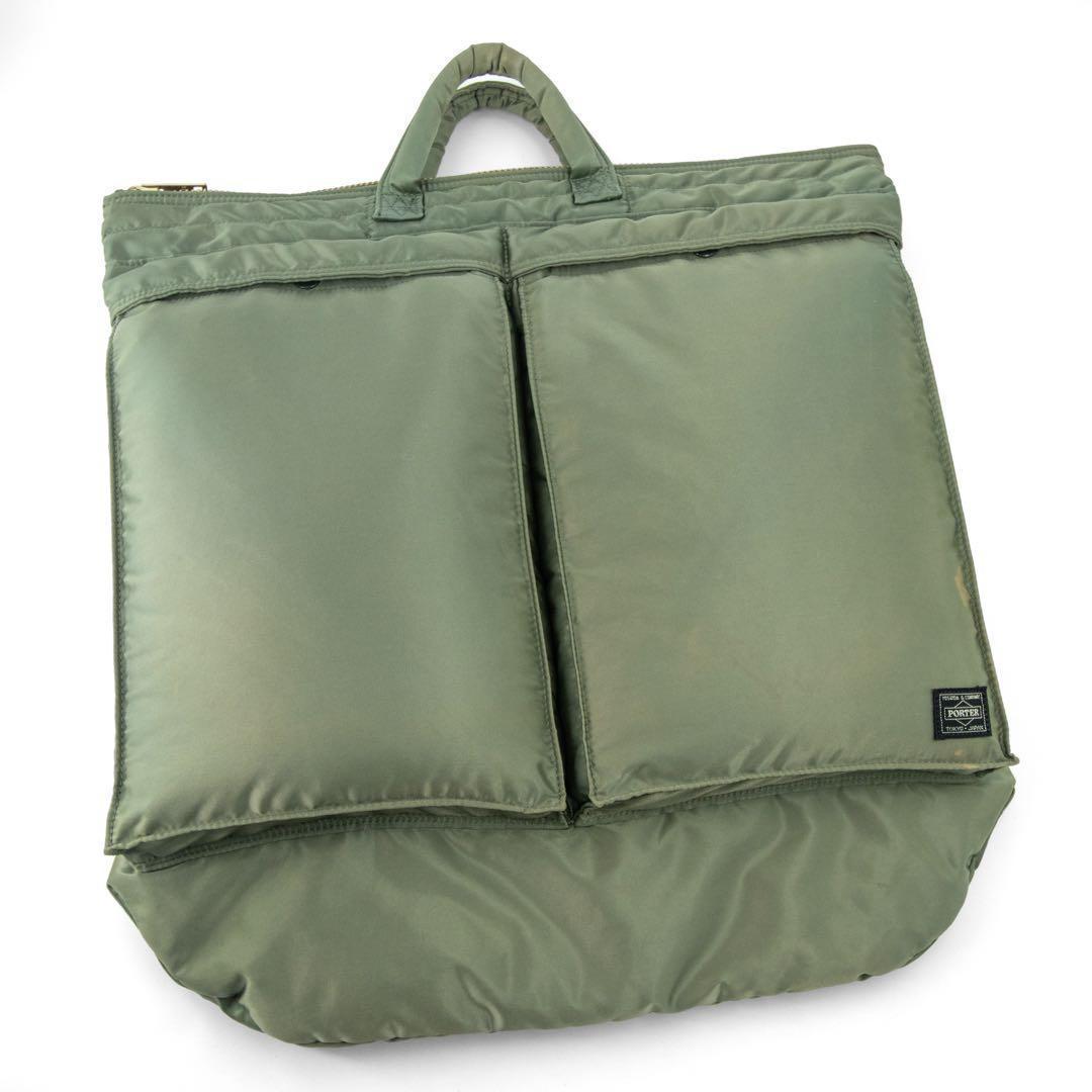 A046【近年モデル】ポーター／タンカー　ヘルメットバッグ　ショルダー　グリーン