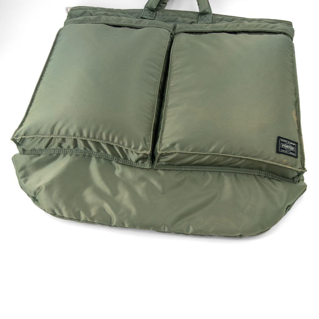 A046【近年モデル】ポーター／タンカー　ヘルメットバッグ　ショルダー　グリーン