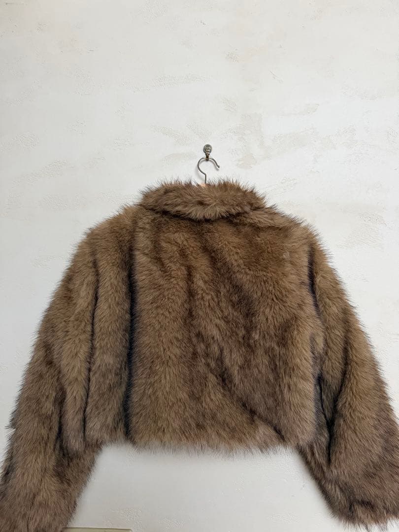 lagua gem POCKET POINT FAUX FUR コート　BEG