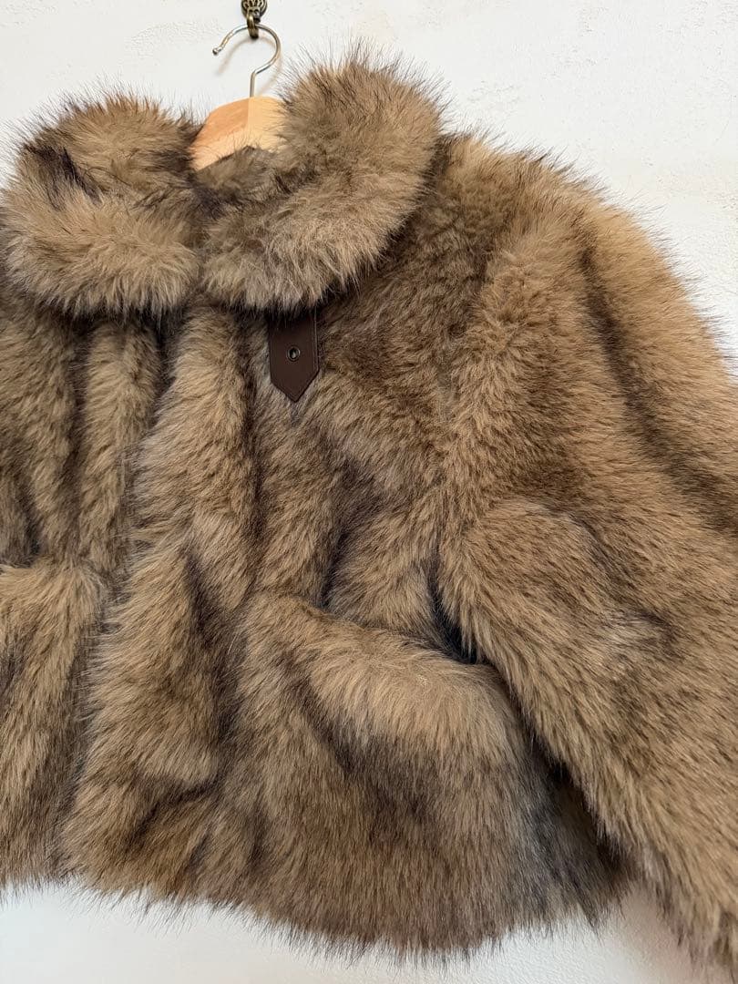 lagua gem POCKET POINT FAUX FUR コート　BEG