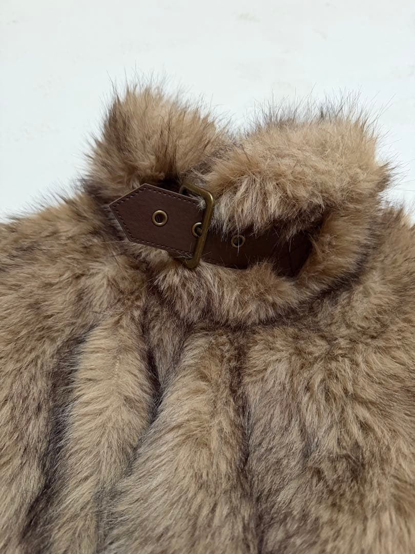 lagua gem POCKET POINT FAUX FUR コート　BEG