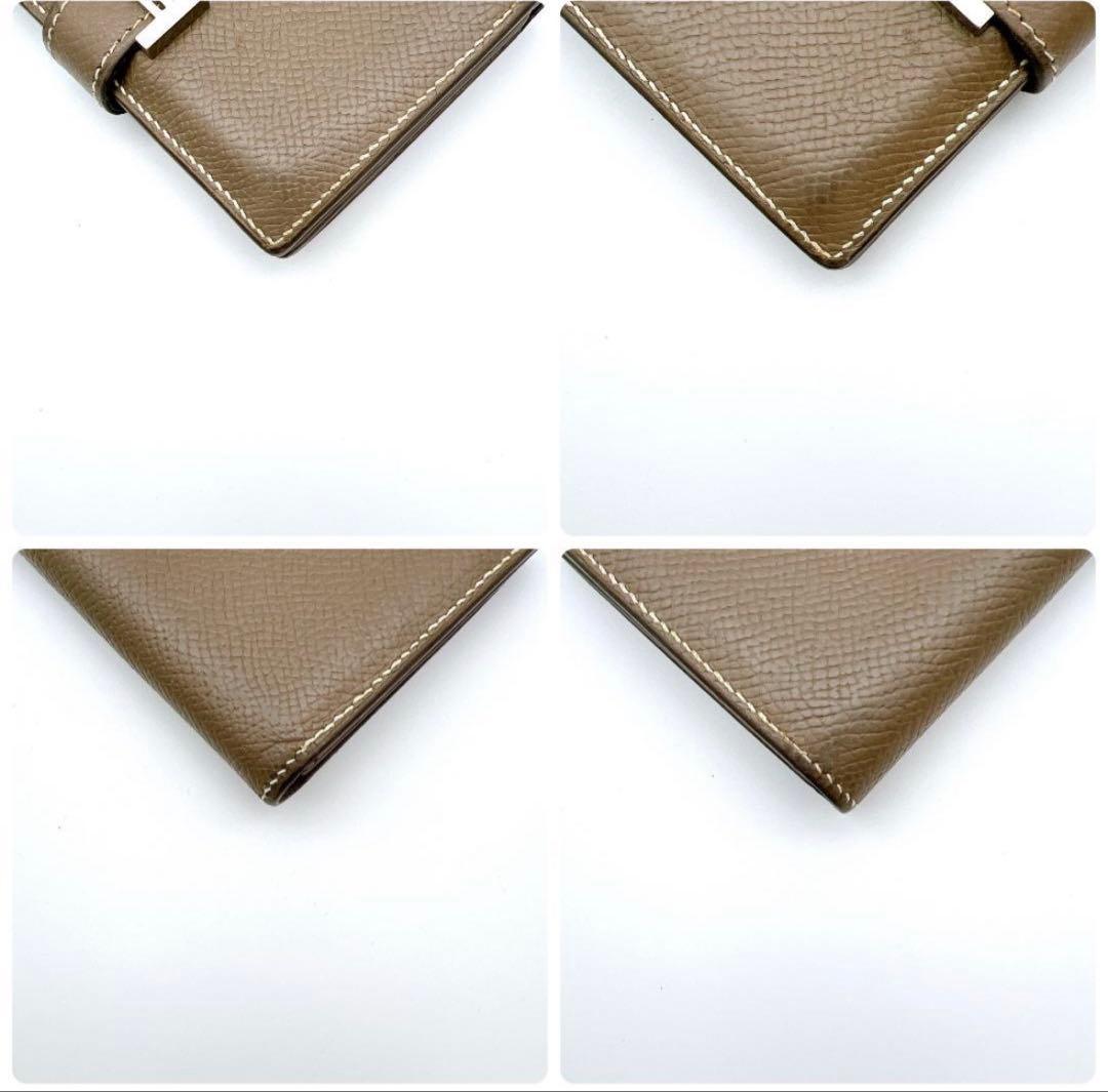 1*5様 【15】【極美品】エルメス ベアンミニ カードケース エトゥープ