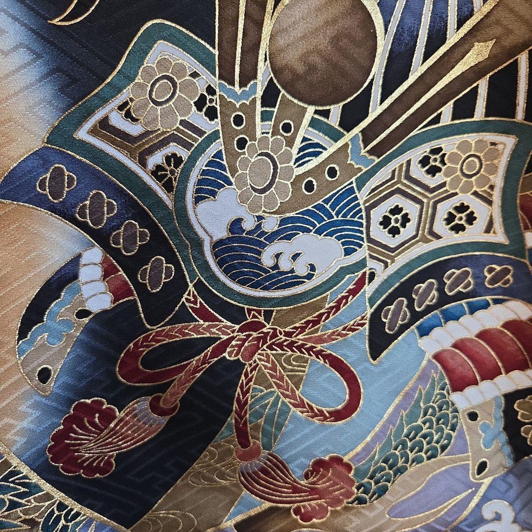 さや　　No25 正絹　男の子お祝い着物　襦袢セツト　　七五三 逸品