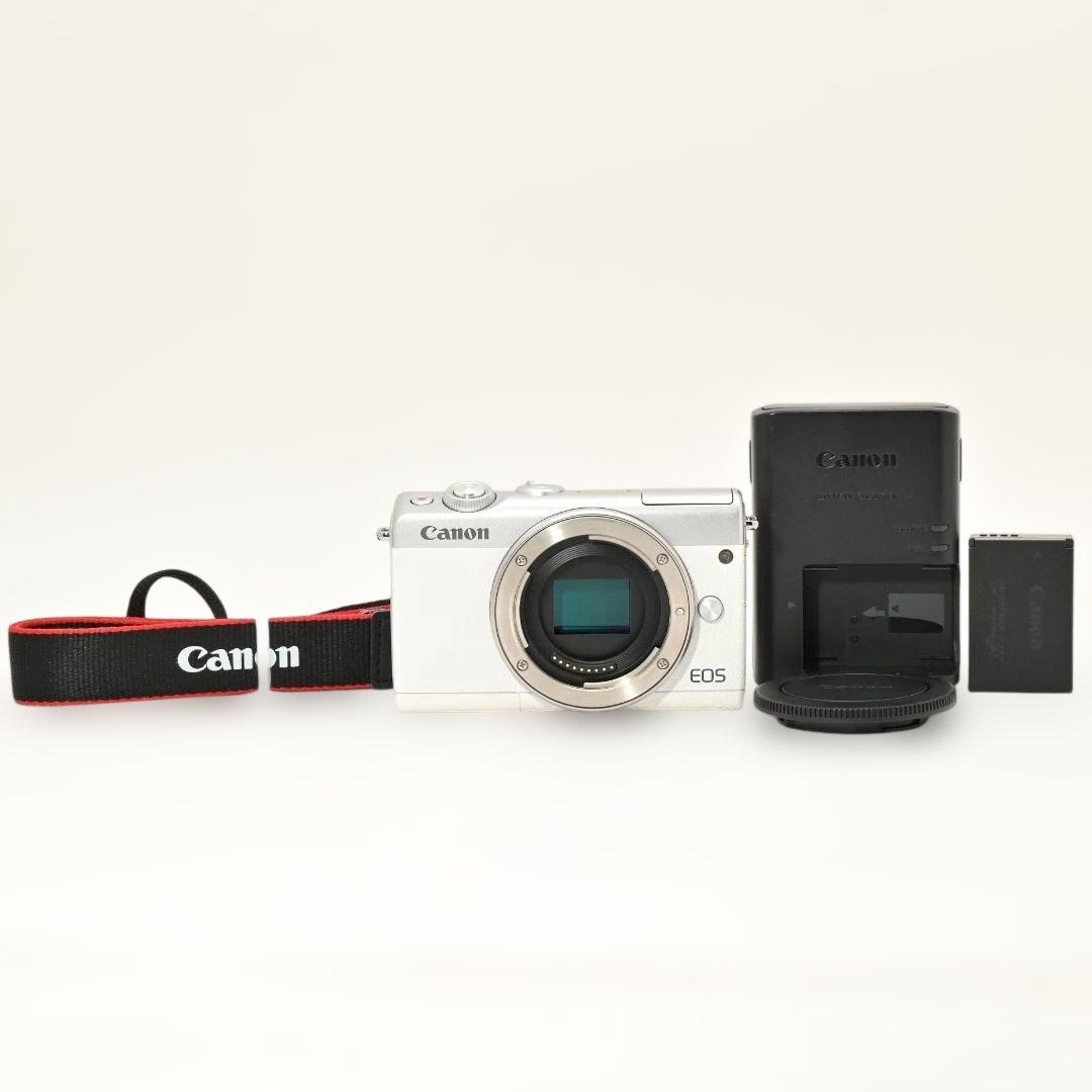 【美品】 Canon EOS M100 WH ボディ ホワイト