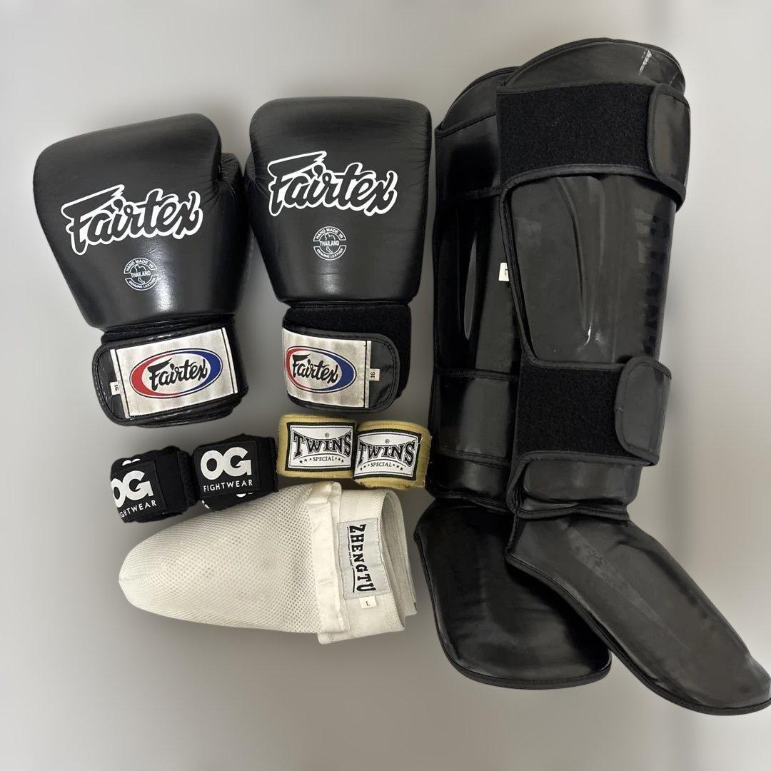 Fairtex ムエタイパンツ　XL 本革グローブ　16オンス　セット