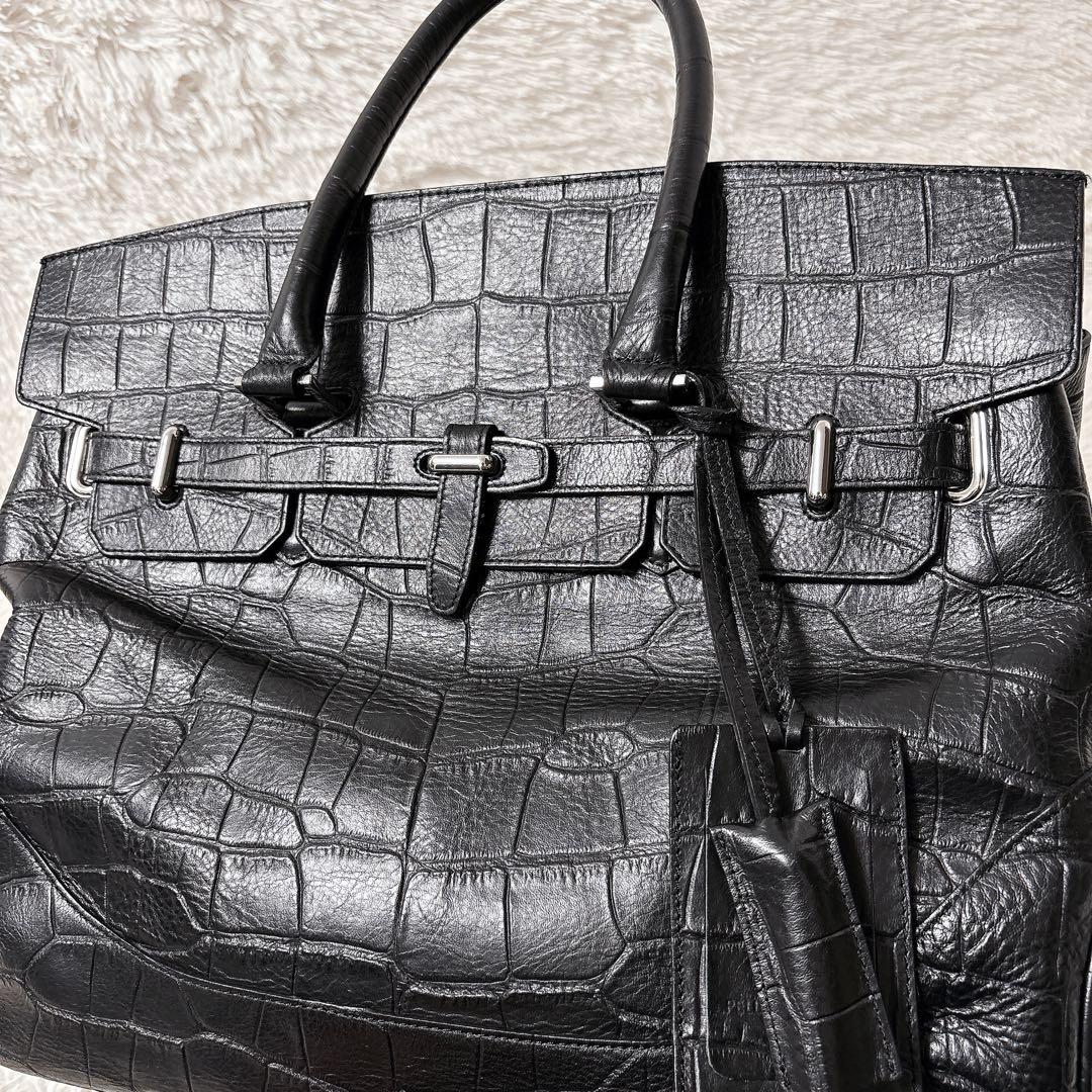 即日発送 美品 ペッレモルビダ pmo-mb026ele 被せ付ボストン A4