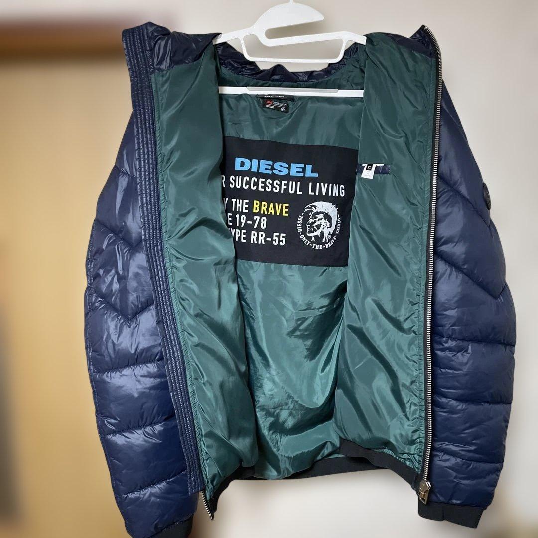 DIESEL ダウンジャケット XL ネイビー