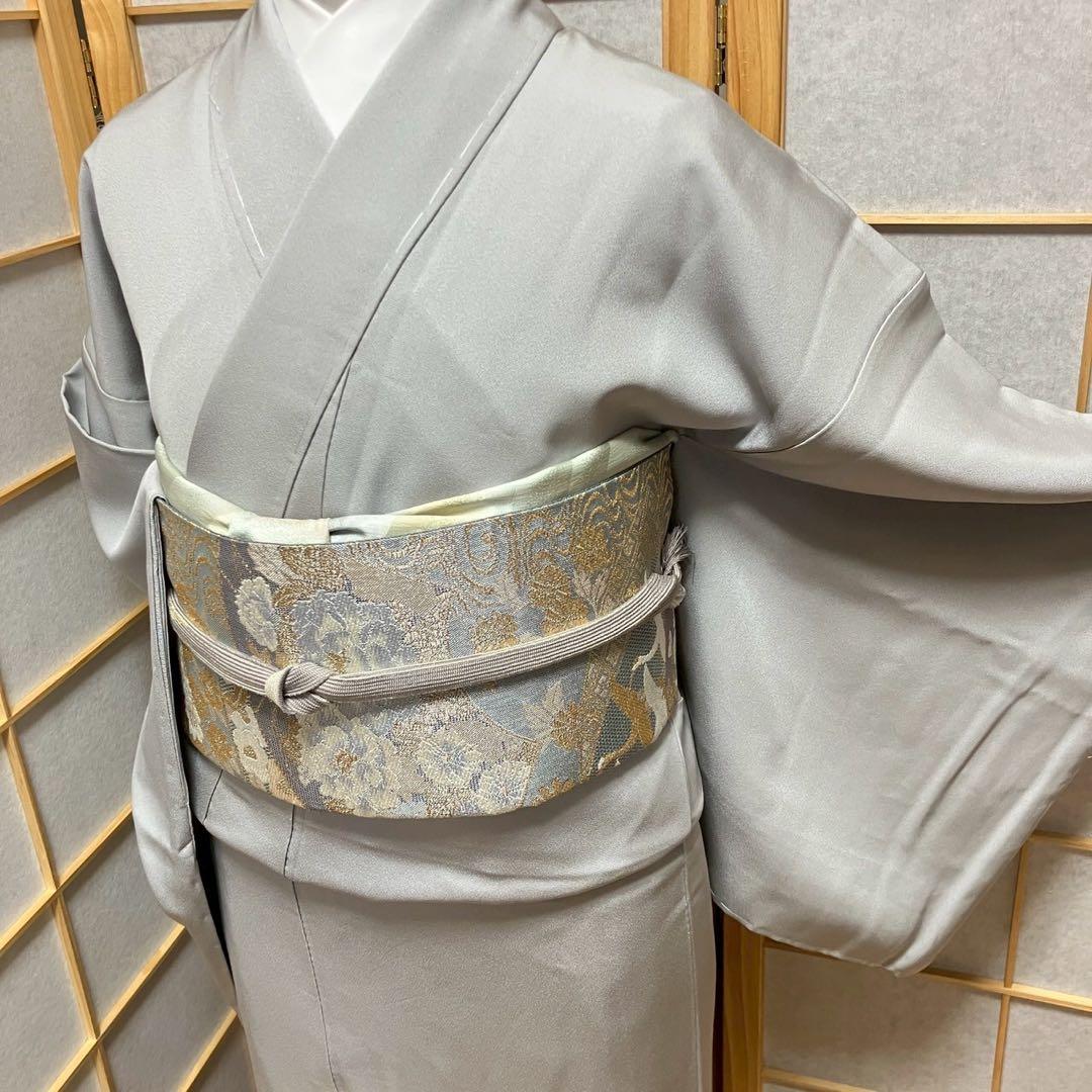 ［4418］色留袖 美品 未使用 駒刺繍 一つ紋 五瓜に唐花 正絹 着物 袷