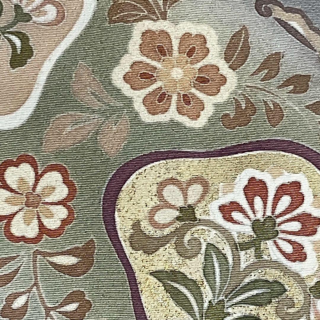 ［4418］色留袖 美品 未使用 駒刺繍 一つ紋 五瓜に唐花 正絹 着物 袷