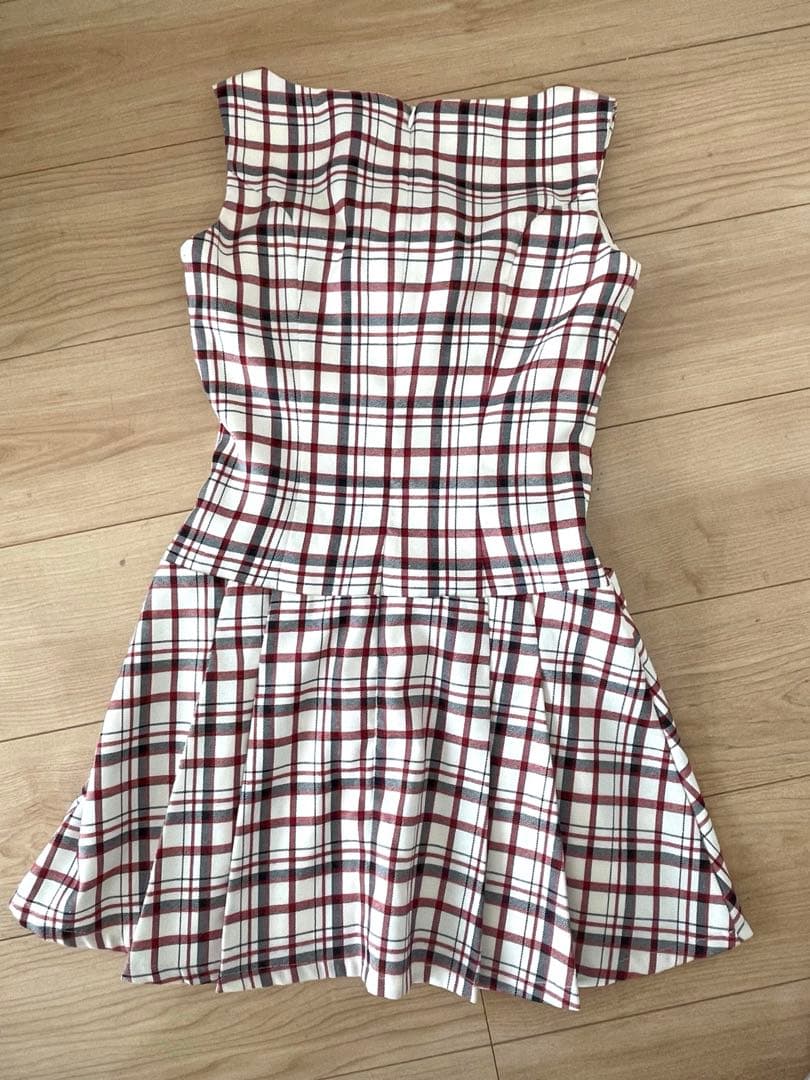 ROBE de FLEURS チェック キャバドレス XS