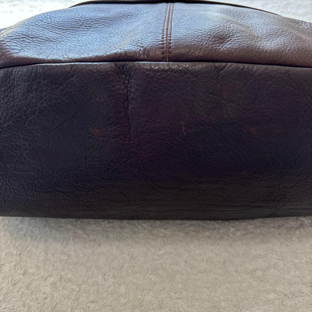 Mr.OLIVE ウォータープルーフ　レザーボストンバック　ブラウン