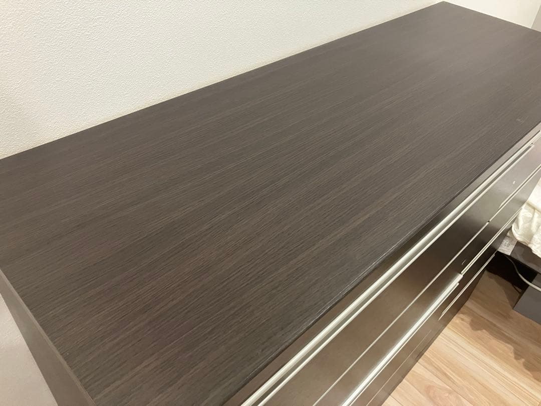 ダークブラウン 木製チェスト