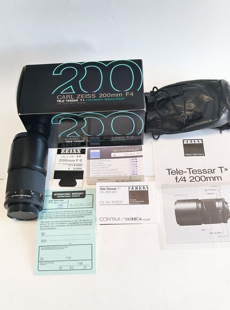 コンタックスツァイステレテッサー200mm.F/4 新品未使用(デッドストック)