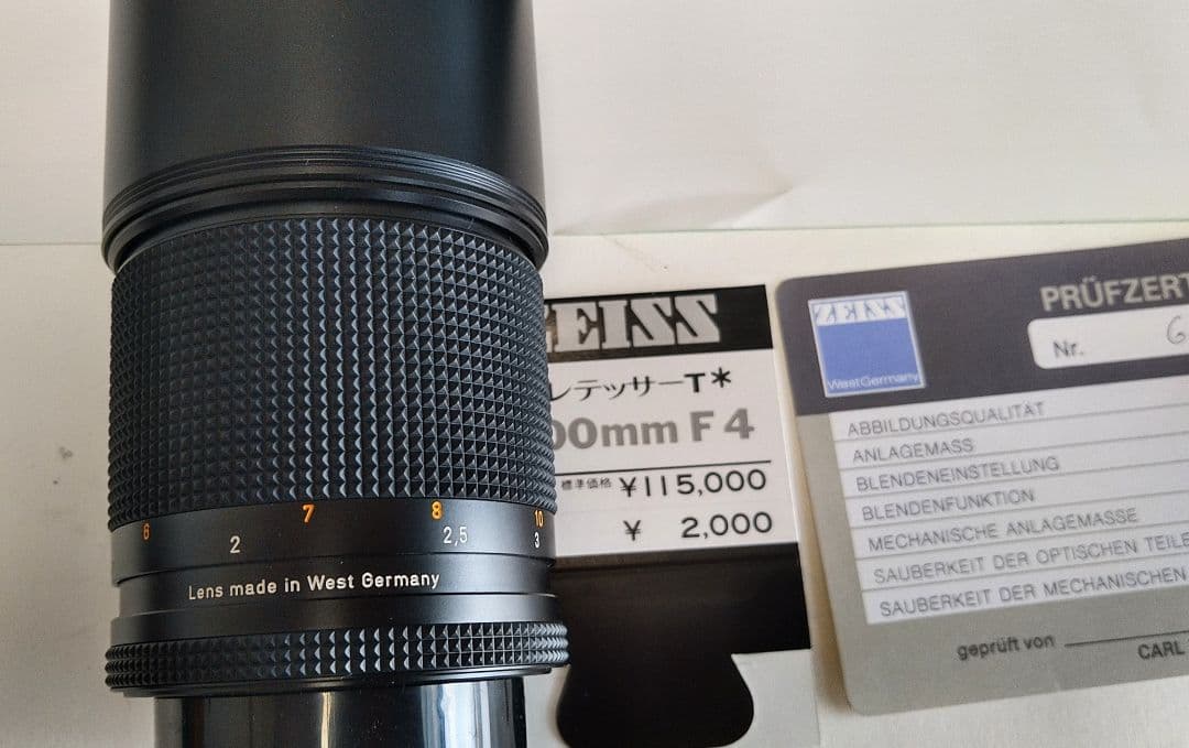 コンタックスツァイステレテッサー200mm.F/4 新品未使用(デッドストック)