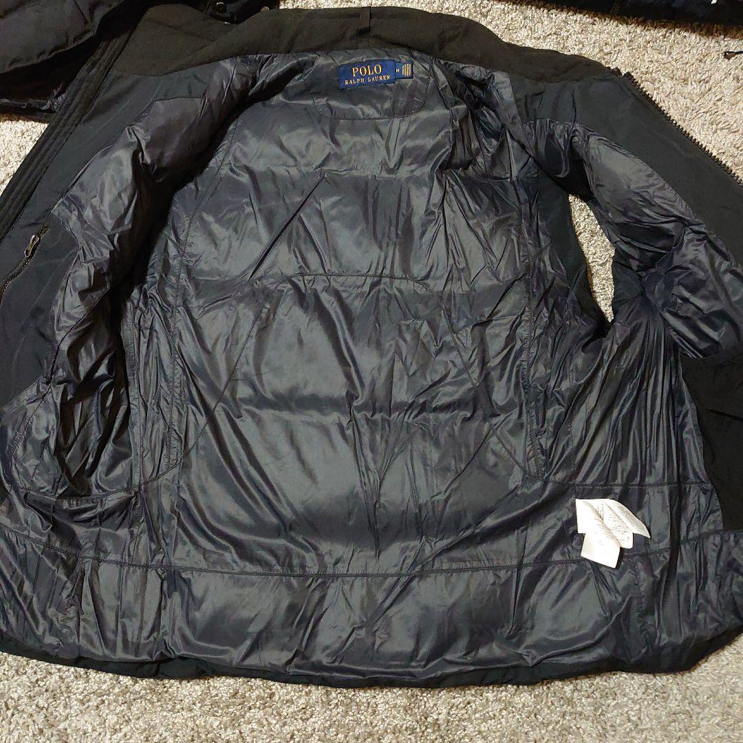 ラルフローレン ビッグポニー ダウンベスト ブラック 刺繍ロゴ Mサイズ