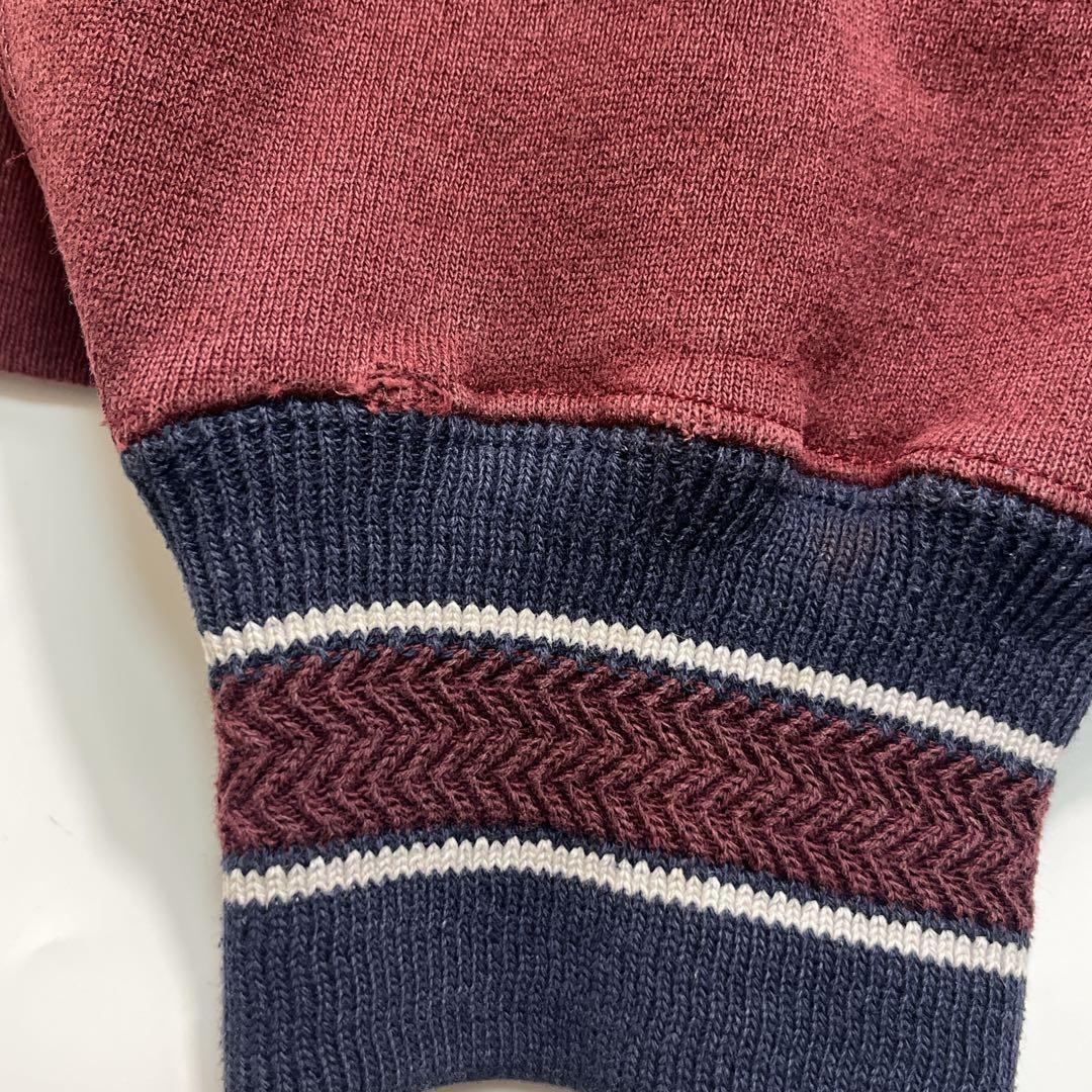 90s チャンピオンUSA製 リバースウィーブ バーガンディ リブライン7356