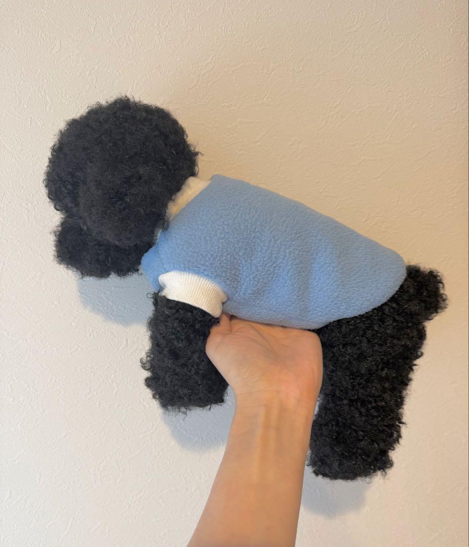 ★ハンドメイド★ もふもふ トイプードル ぬいぐるみ ブラック 大サイズ