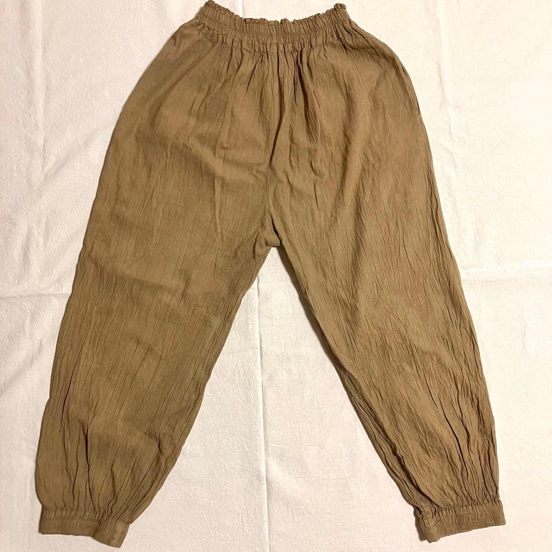 【美品】ヂェン先生の日常着　バルーンパンツ　スリム（ベージュ）