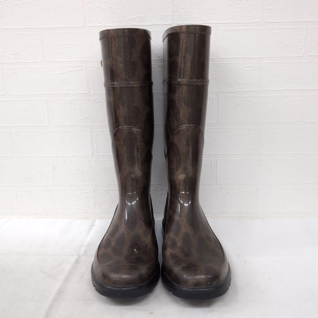 261○ DOLCE & GABBANA レオパード柄長靴 38 保存袋付き