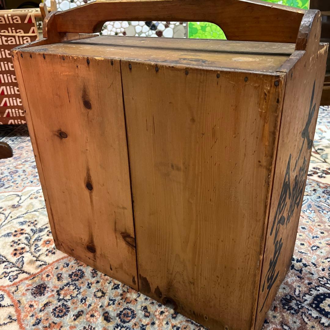 レトロ　古道具　木製　ラーメンおかもち　味わい深い道具です