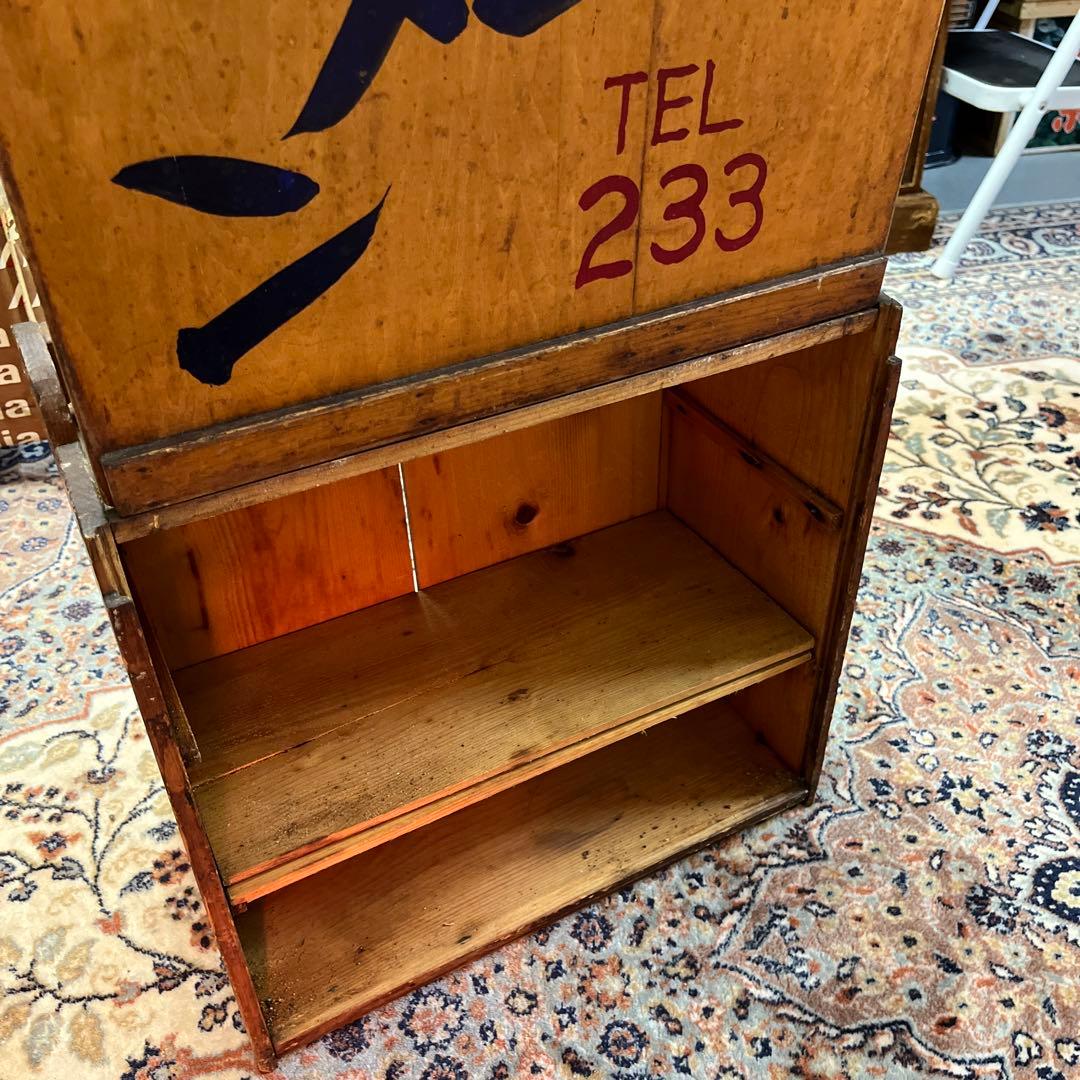 レトロ　古道具　木製　ラーメンおかもち　味わい深い道具です