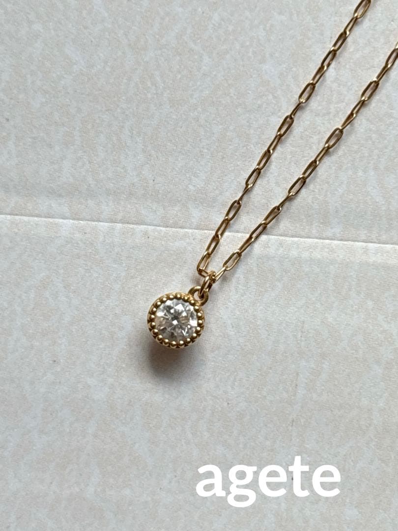 【agete】K18 ダイヤモンドネックレス⋆*