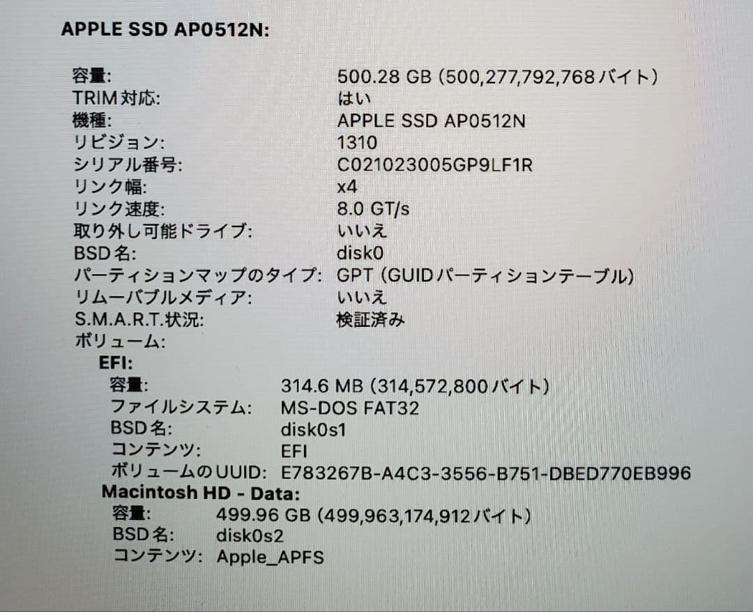 MacBook Pro13 2020年 32GB 512GB A2251