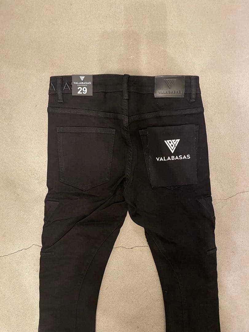 valabasas バラバサス サイドロゴブラックデニム 29