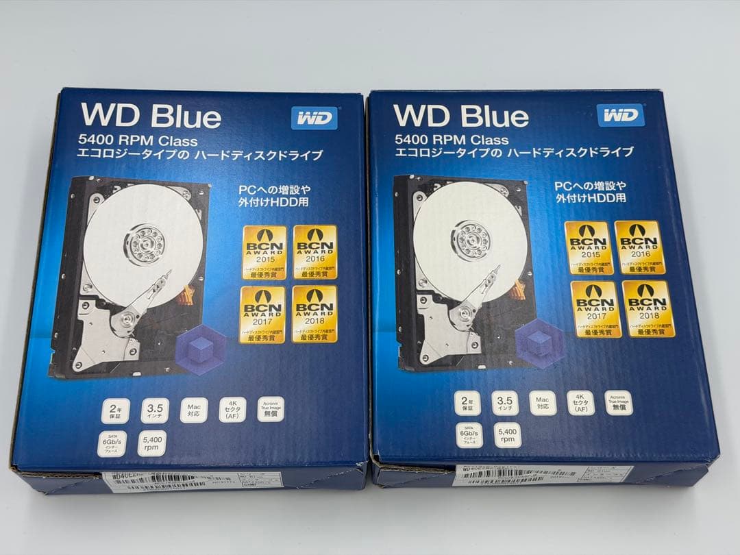 新品未使用 WD 4.0TB 計2台 HDD CMR WD40EZRZ-RT2②