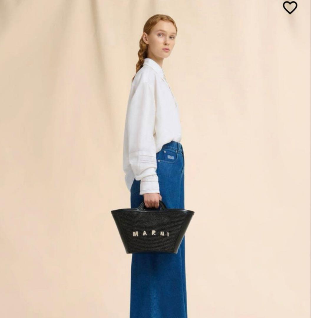 MARNI ブラック かごバッグ　スモール
