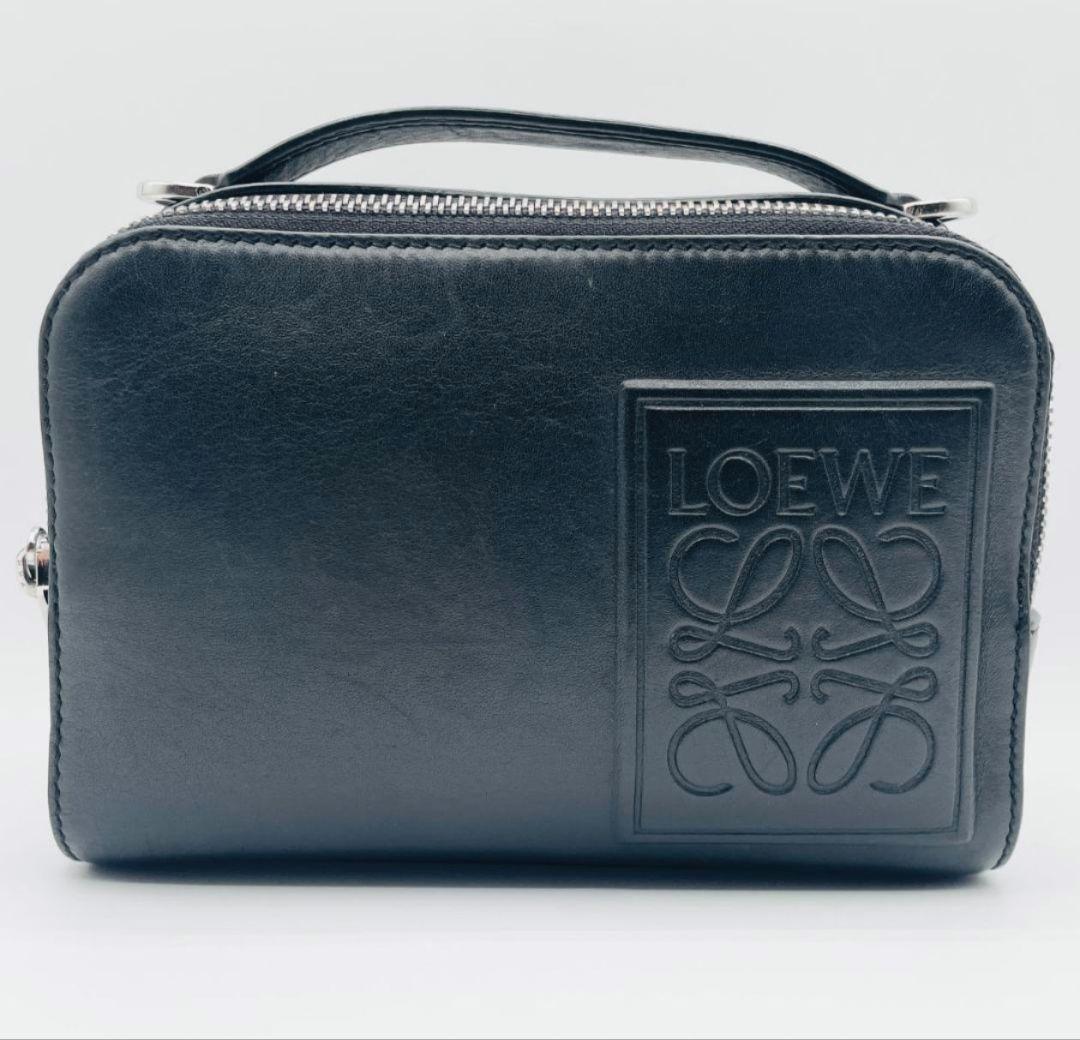 【美品】ロエベ クロスボディ カメラ バッグ ブラック ショルダー