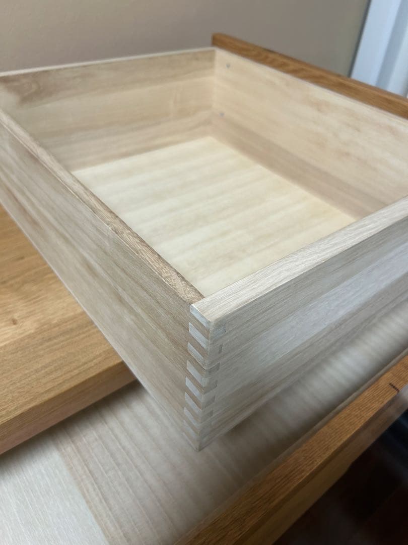 ホワイトオーク　モノ　102-5段チェスト　桐　無垢