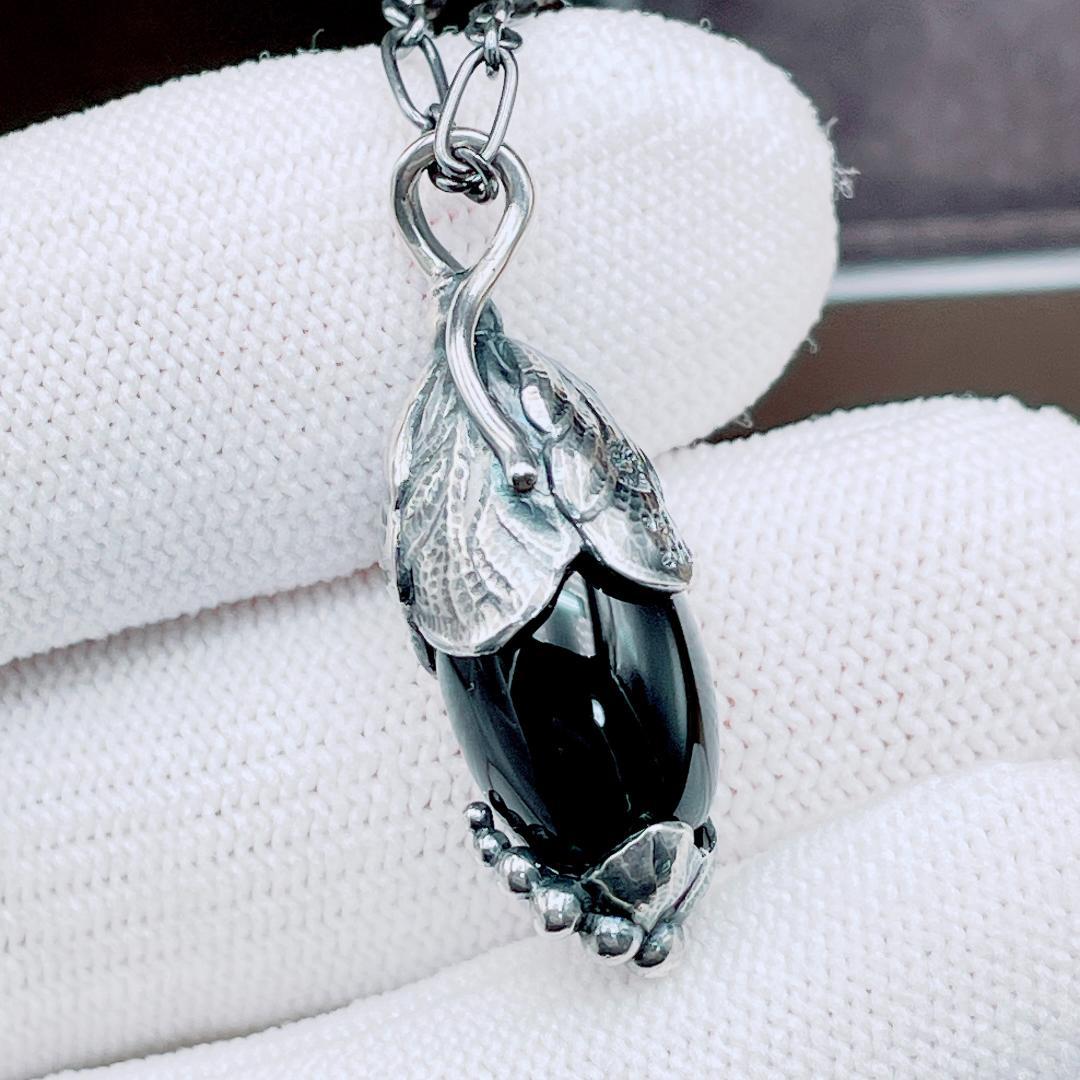 ◇ジョージジェンセン◇ 2024 ネックレス ヘリテージ 11.8g オニキス